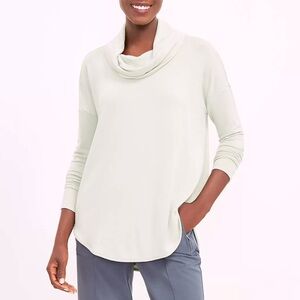 Ann Taylor Lou & Grey Signaturesoft Cowl Shirttail Top Light Mint Green Sz Large